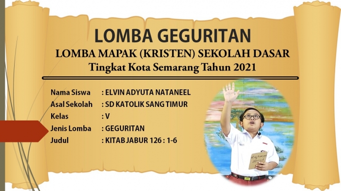 LOMBA GEGURITAN _ LOMBA MAPAK (KRISTEN) SD KOTA SEMARANG