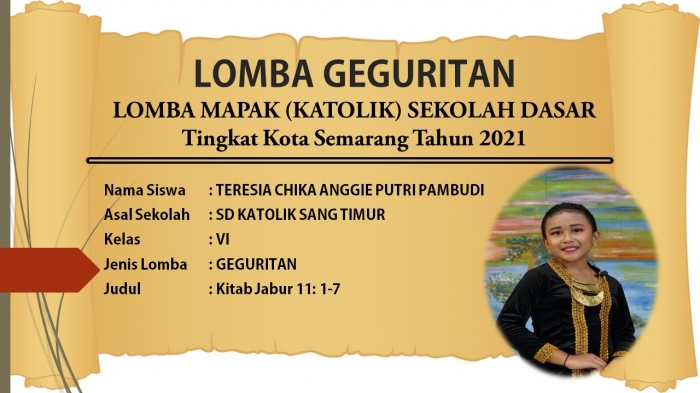 LOMBA GEGURITAN_ LOMBA MAPAK (KATOLIK) SD KOTA SEMARANG