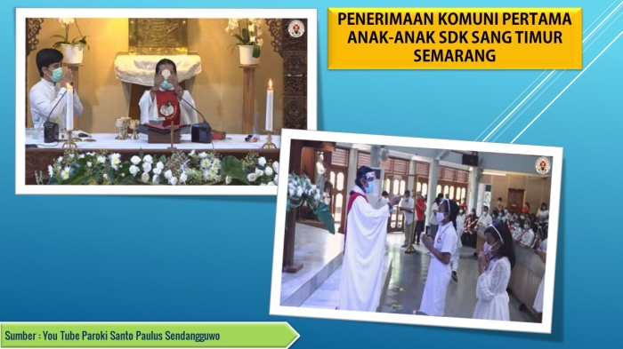 PENERIMAAN KOMUNI PERTAMA SISWA SDK SANG TIMUR SEMARANG